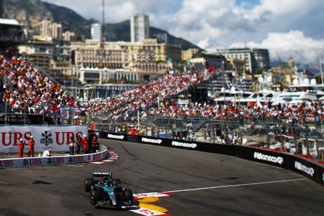 Geroge Russell at the Monaco GP.