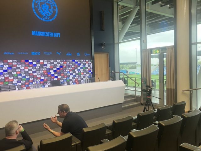 Preparing for Pep Guardiola's press conference