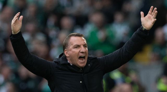Celtic manager Brendan Rodgers celebrates