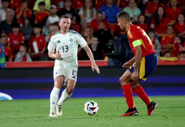 Corry Evans in action against Spain