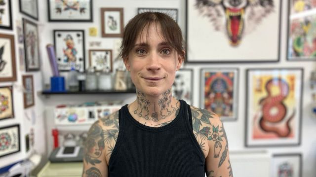 Tattoo artist Alexis Camburn