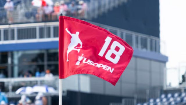 The flag at the 18th