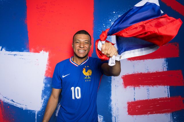 Kylian Mbappe of France poses for a portrait