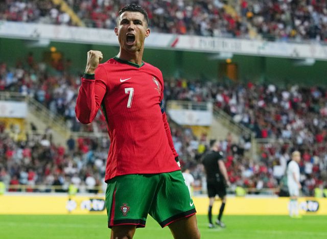 Cristiano Ronaldo of Portugal celebrates