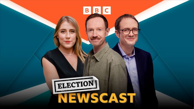 A BBC graphic showing the guests on todays' Electioncast