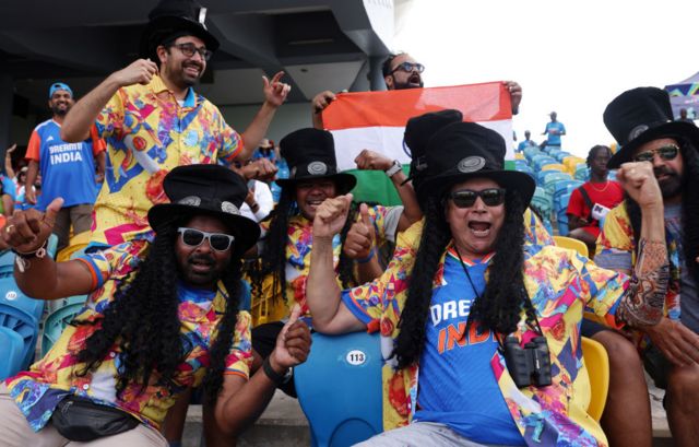 India fans during the game against Afghanistan