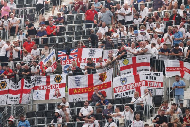 England fans at Frankfurt Arena