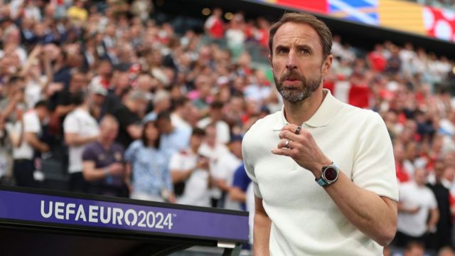 Gareth Southgate during England's draw with Denmark at Euro 2024