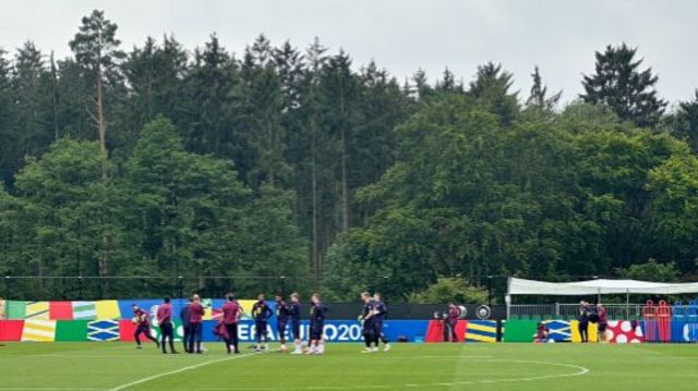 England players in training during Euro 2024