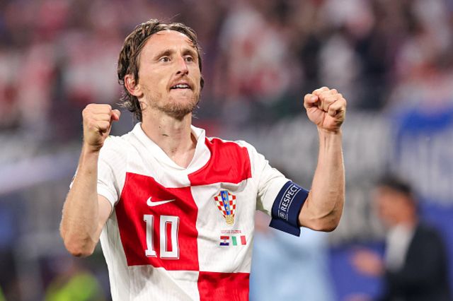 Luka Modric of Croatia celebrates