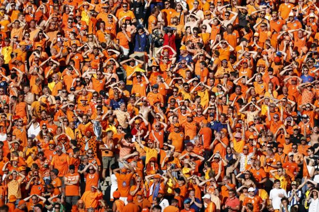 Supporters of the Netherlands during the UEFA EURO 2024 group D match between the Netherlands and Austria