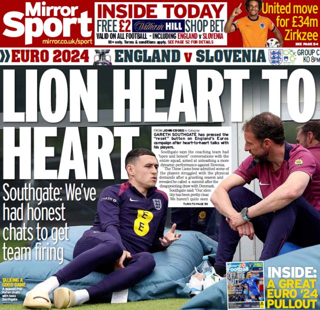 Daily Mirror back page o