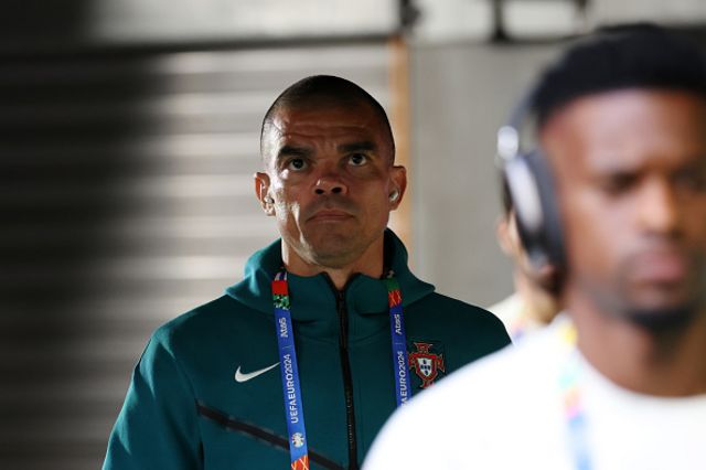 Pepe of Portugal arrives at the stadium