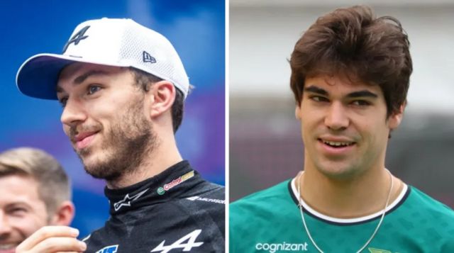 Split image of Pierre Gasly and Lance Stroll