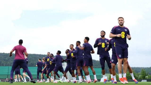England team in Training