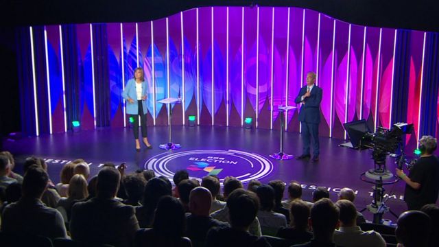 Fiona Bruce and Nigel Farage on Question Time