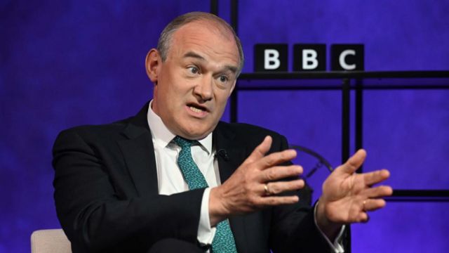 Ed Davey appears on a Panorama leaders' special