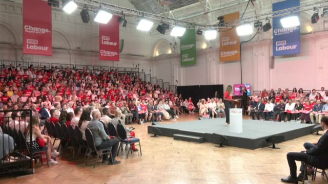 Audience waiting for Labour campaign event to start
