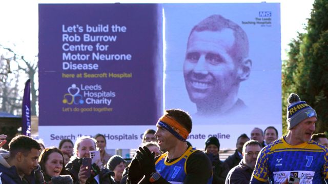 Rob Burrow on a billboard about building new centre
