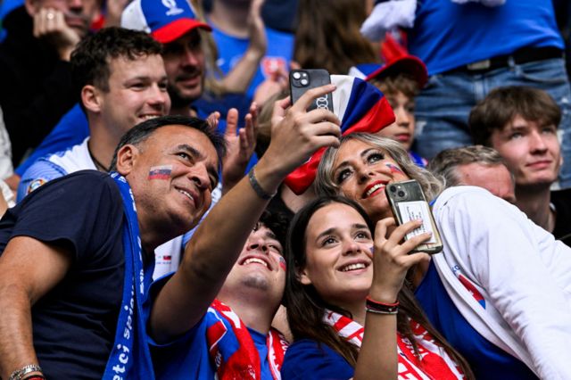 Slovakia fans inside the stadium