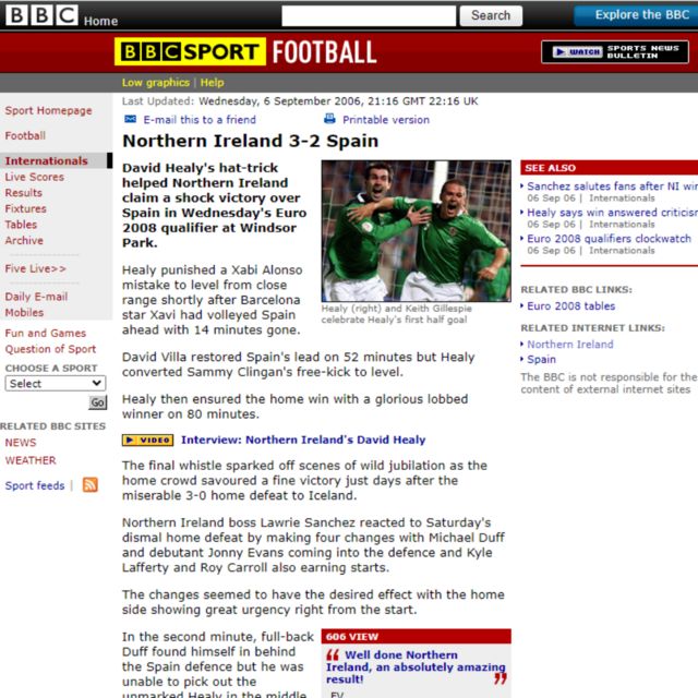 Northern Ireland 3-2 Spain