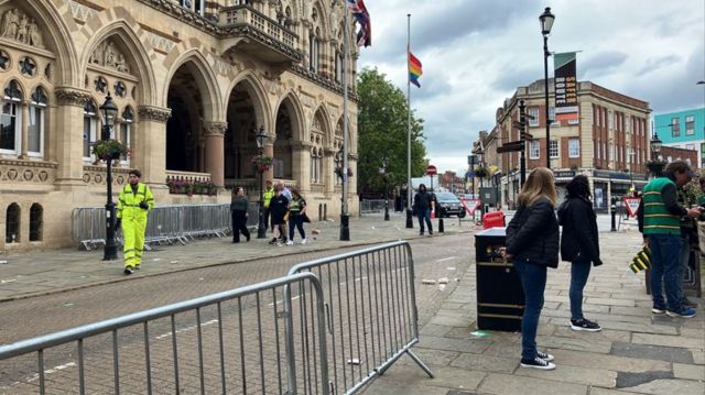 The scenes following the Northampton Saints open-top bus parade