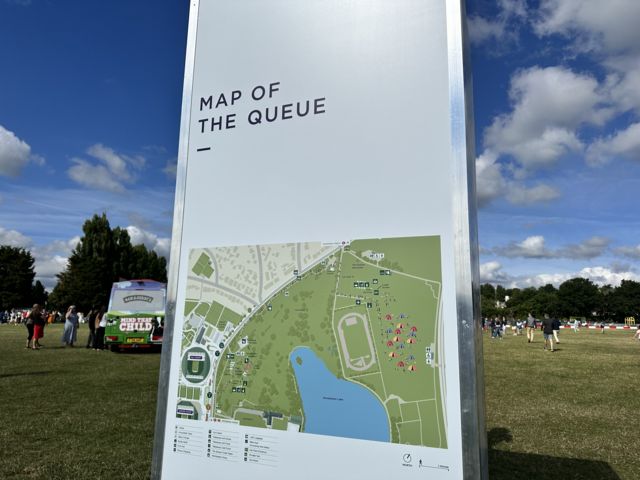 Map of the queue at Wimbledon