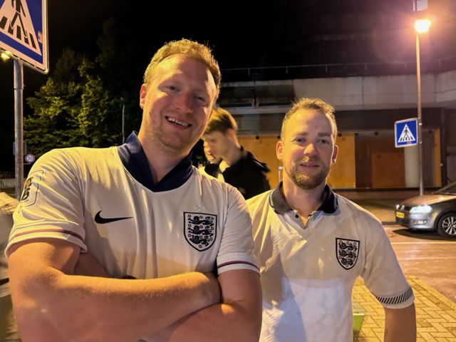 England fans Will and Steve