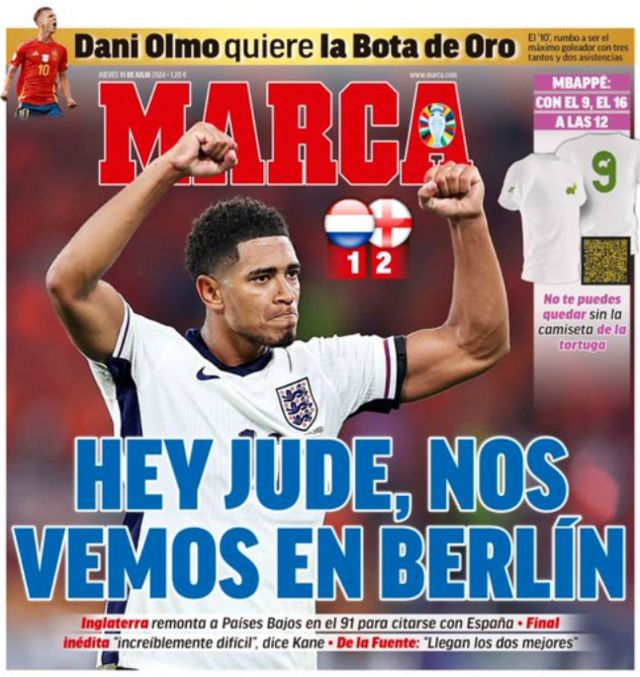 Front page of Marca on 11 July 2024