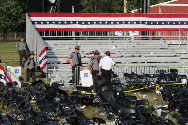 The aftermath of the shooting in Butler