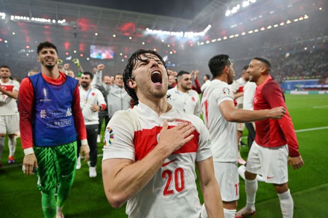 Turkey players celebrate