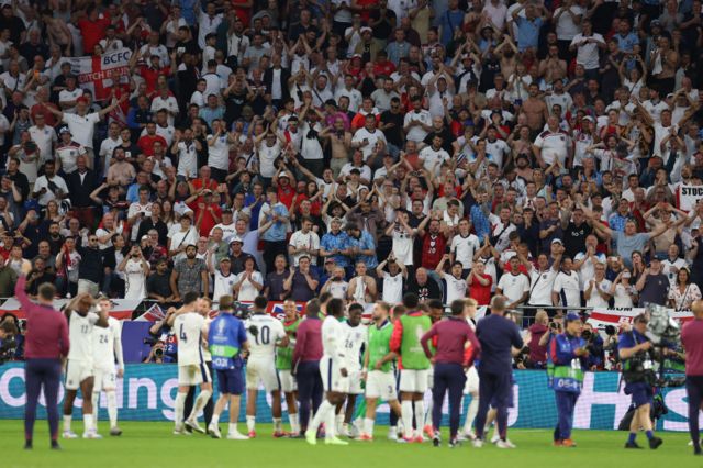 England fans celebrating