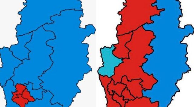 Map of Nottinghamshire constituencies