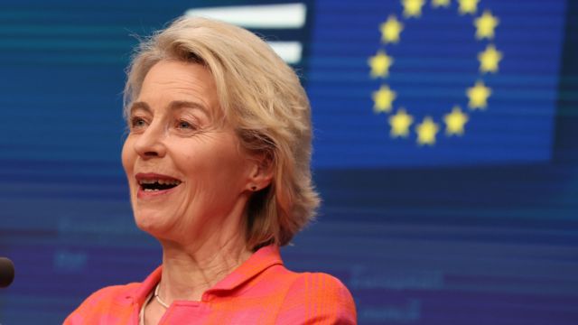 European Commission President Ursula von der Leyen during a news conference at the end of European Council in Brussels, Belgium, 28 June 2024.