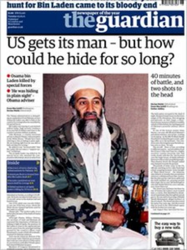 Newspaper Review Bin Laden Death Covered Extensively c News