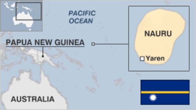 Nauru on world map