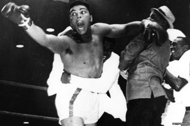 Muhammad Ali, then known as Cassius Clay