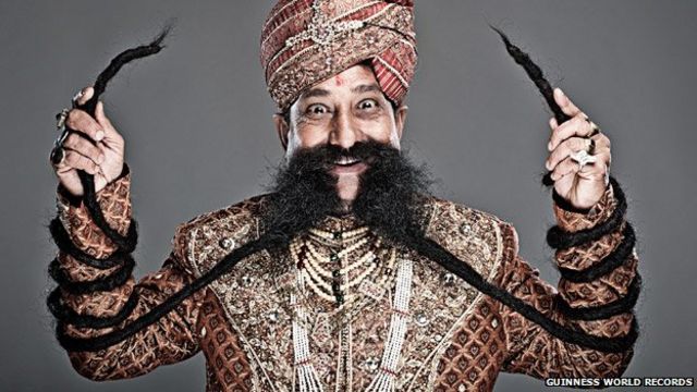 Grooming tips from the man with the longest moustache - BBC News