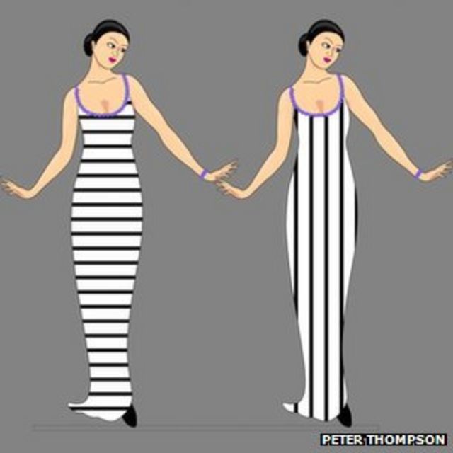 vertical stripes slimming effect