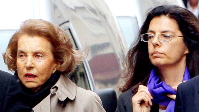 Liliane Bettencourt, left and Francoise Bettencourt-Meyers, file pic from 2007
