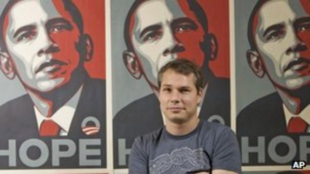Obama 'Hope' poster artist Shepard fined - BBC News