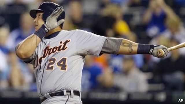 Miguel Cabrera #24 first baseman for the Detroit Tigers of Major League  Baseball MLB, Triple Crown Winner, nicknamed Miggy, is a Venezuelan  professi Stock Photo - Alamy