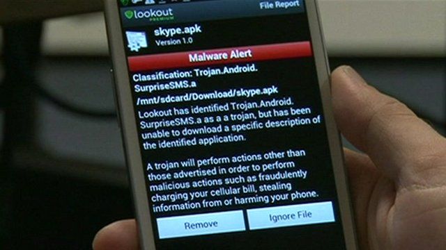 Malware on mobile phone