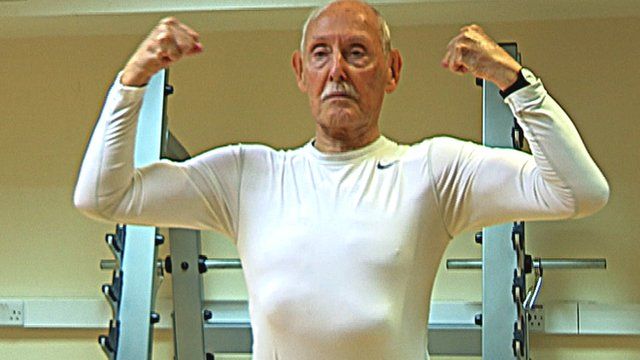 Dr Eugster, 93 year-old body builder