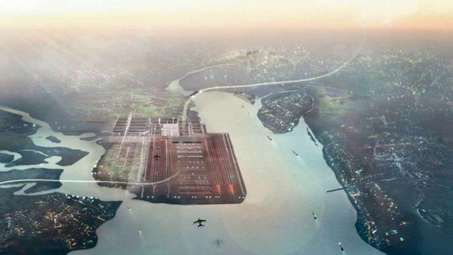 Impression of the proposed Norman Foster Thames estuary airport
