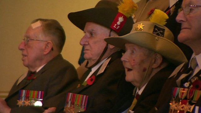 World War II veterans at Buckingham Palace reception