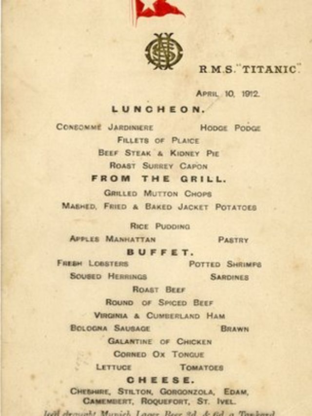 Two Titanic menus fetch more than £100,000 at auction in England - BBC News