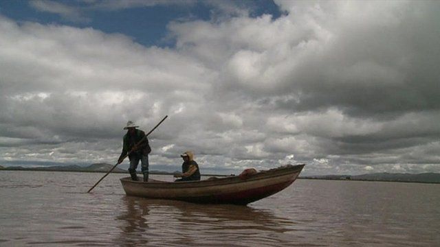 Fishermen on Lake Titicaca