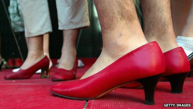 High-heel wearing should not be forced, study says - BBC News
