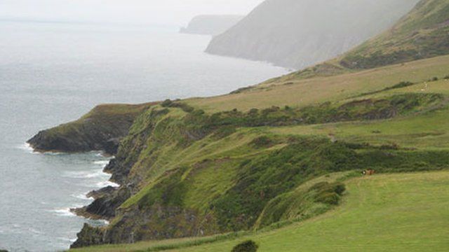A view from the coastal path in Llangrannog, Ceredigion